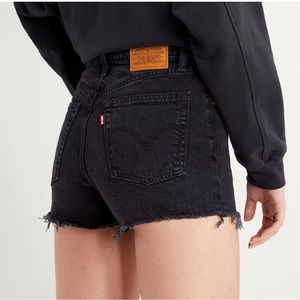 Levi’s premium ribcage denim shorts